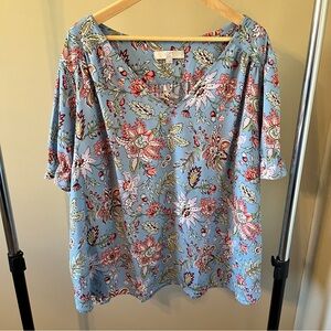 Loft Floral Blue Women's Top